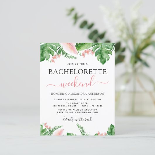 Budget Bachelorette Wochenende Reiseprogramm Tropi (Stehend Vorderseite)