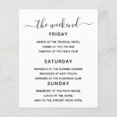 Budget Bachelorette Wochenende Reiseprogramm Tropi (Rückseite)