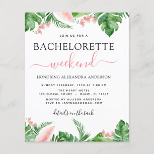 Budget Bachelorette Wochenende Reiseprogramm Tropi Flyer