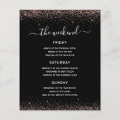 Budget Bachelorette Wochenende Rosa Rose Gold Glit (Rückseite)