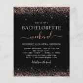 Budget Bachelorette Wochenende Rosa Rose Gold Glit (Vorderseite)