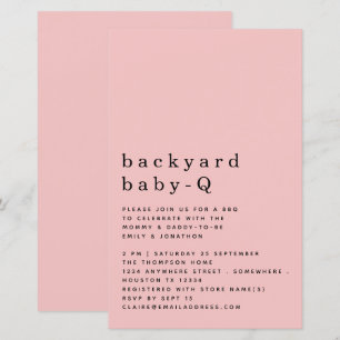 Budget Backyard Baby Q GRILLEN Dusche Rosa Einladu