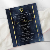 Budget Bar Mitzvah Watercolor Abstrakte Einladung