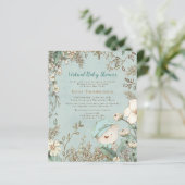 Budget Bärenjunge Virtual Baby Dusche Einladung (Stehend Vorderseite)