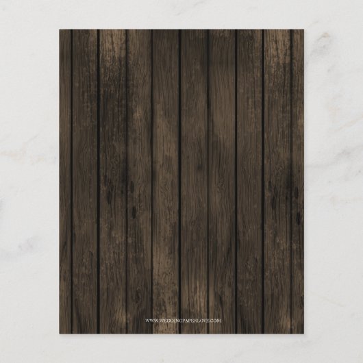 Budget Barn Wood Mason Jar Probe Dinner einladen (Rückseite)