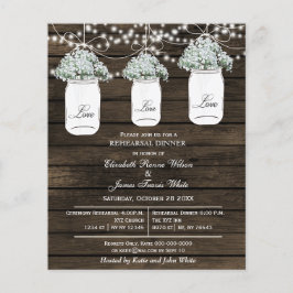 Budget Barn Wood Mason Jar Probe Dinner einladen