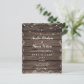 Budget Barnwood Lace String Light Rustic Wedding (Stehend Vorderseite)