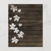 Budget Bartholz Rustikale Hochzeit im Herbst Save (Rückseite)