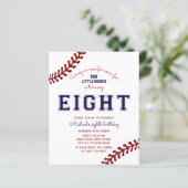 Budget Baseball 8. Geburtstag Einladung (Stehend Vorderseite)