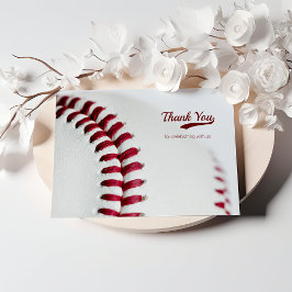 Budget Baseball Theme Wedding Dankeskarte