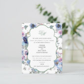 Budget Basil Green und Spun Sugar Blue Einladung (Stehend Vorderseite)