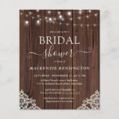 BUDGET Bauernhof Holzleuchten Spitzen Brautparty (Vorderseite)