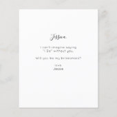 Budget Be My Bridesmaid Foto Vorschlag Script V (Rückseite)