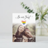 Budget Be our Guest Quote Pride Rainbow Heart LGBT (Stehend Vorderseite)