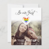Budget Be our Guest Quote Pride Rainbow Heart LGBT (Vorderseite)