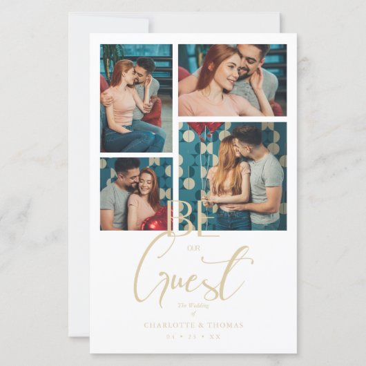 Budget Be our Guest Quote White Fancy Wedding (Vorderseite)