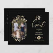 Budget Be our Guest Wedding Floral Frame Photo (Vorne/Hinten)