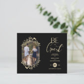Budget Be our Guest Wedding Floral Frame Photo (Stehend Vorderseite)
