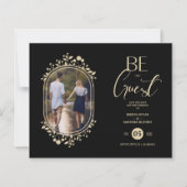 Budget Be our Guest Wedding Floral Frame Photo (Vorderseite)