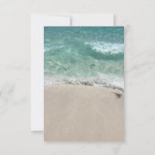 Budget Beach Aquamarin Sandy Ocean Hochzeit in Url Einladung (Rückseite)