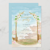 BUDGET Beach Coast Elopement Party laden Einladung (Vorne/Hinten)