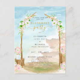 BUDGET Beach Coast Elopement Party laden Postkarte