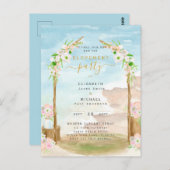 BUDGET Beach Coast Elopement Party laden Postkarte (Vorne/Hinten)