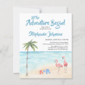 Budget Beach Ocean Adventure Brautparty Einladung (Vorderseite)