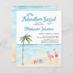 Budget Beach Ocean Adventure Brautparty Einladung