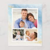 Budget Beach Sea Turtle 3 Foto Weihnachtskarte (Rückseite)