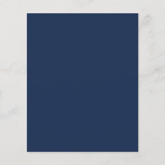Budget Beach Seashell Wedite Invite Navy Blue Flyer (Hinten)