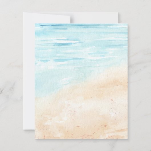 Budget Beach Surf Adventure Baby Dusche (Rückseite)