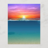 Budget Beach Tropical Wedding Einladung (Rückseite)