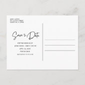 Budget Beach Wedding Save the Date Ankündigungspostkarte (Rückseite)