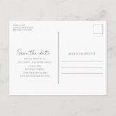 Budget Beach Wedding Save the Date Ankündigungspostkarte (Rückseite)