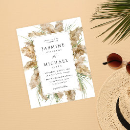Budget Beachy Pampas Grass Boho Wedding 2 Flyer
