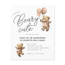 Budget Beary Niedlich Baby Dusche Party Einladung