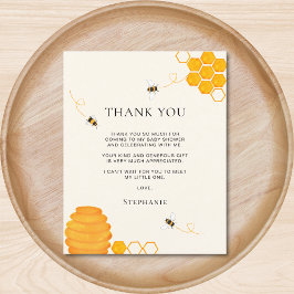 Budget Bee Baby Dusche Danke Karte