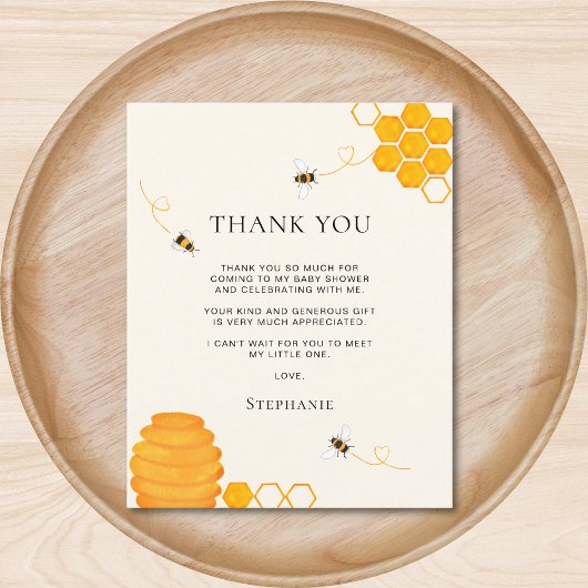 Budget Bee Baby Dusche Danke Karte