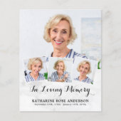 Budget Beerdigung 4 Foto Collage Beileid Vielen Da (Vorderseite)