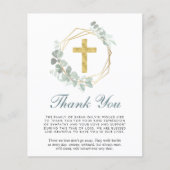 Budget Beerdigung Cross Eukalyptus Danke Karte (Vorderseite)