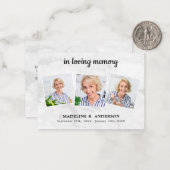 Budget Beerdigung Danke 3 Foto Beileid Mitteilungskarte (Vorderseite/Rückseite Beispiel)