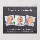 Budget Beerdigung Danke Beileid 3 Foto Card (Vorderseite)