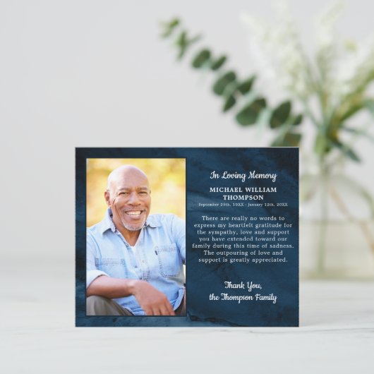 Budget Beerdigung Danke, dass Sie Blue Marble Beil (Stehend Vorderseite)