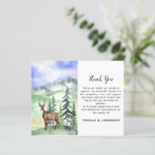 Budget Beerdigung Deer Woodland Beileid Danke (Stehend Vorderseite)