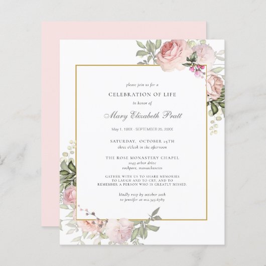 Budget Beerdigung Rosa Blumenladen (Vorne/Hinten)