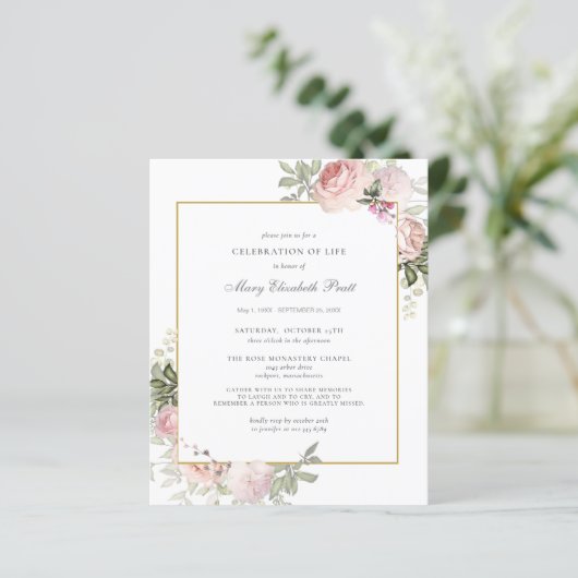 Budget Beerdigung Rosa Blumenladen (Stehend Vorderseite)