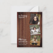 Budget Beerdigung Vielen Dank 3 Foto Memorial Mitteilungskarte (Vorderseite)