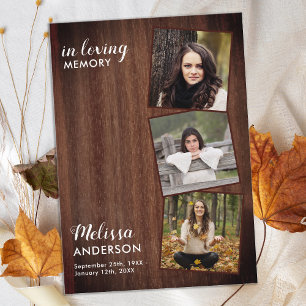 Budget Beerdigung Vielen Dank 3 Foto Memorial Mitteilungskarte