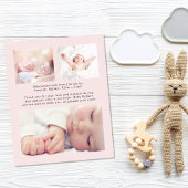 Budget Begrüßung 4 Foto Rosa Geburtsankündigung